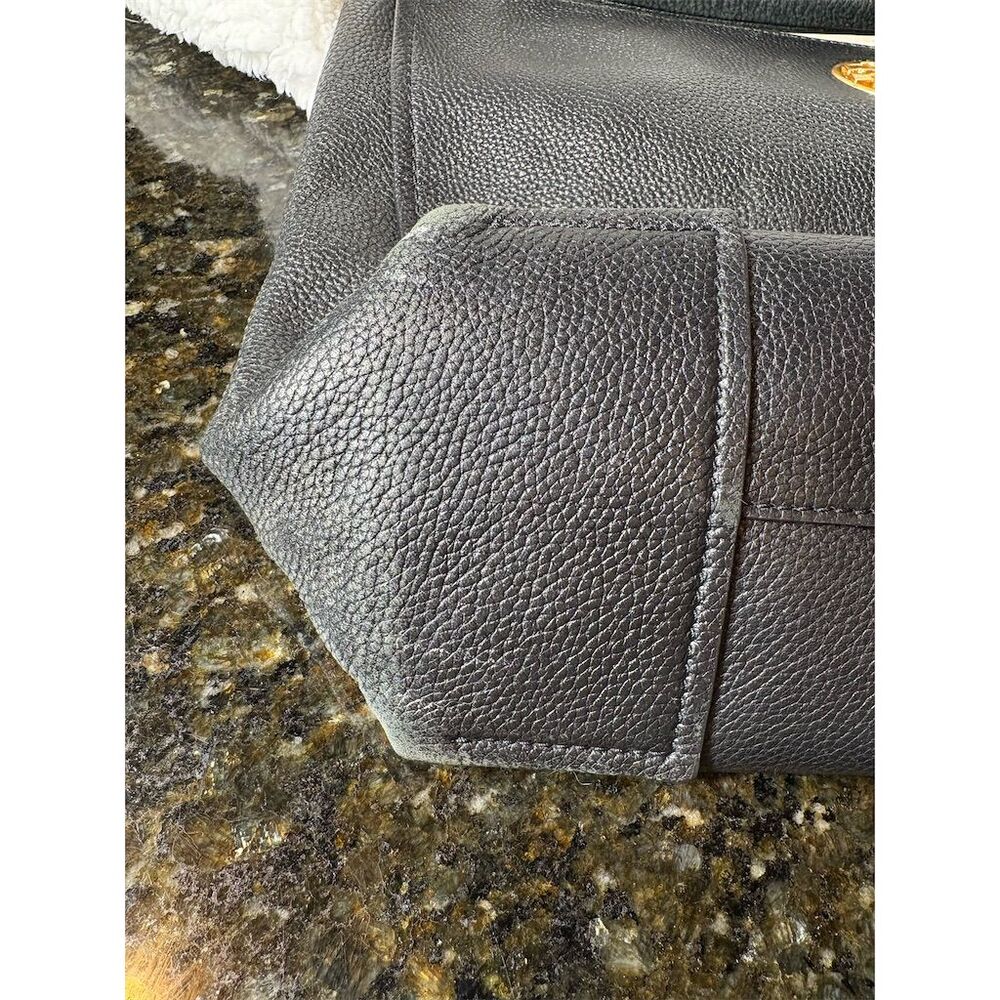 Tory Burch Women's Black Leather Hobo Shoulder Bag - Picture 6 of 10